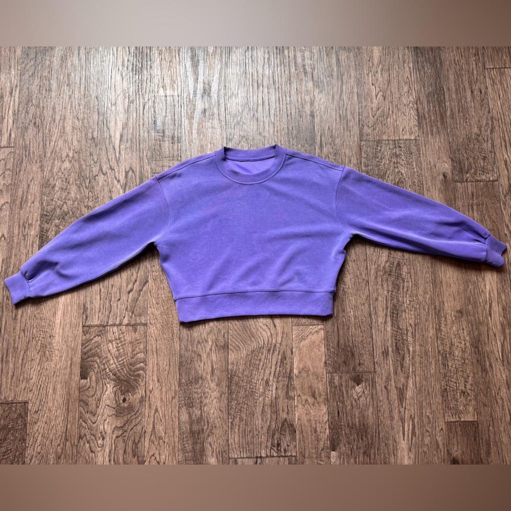 Lululemon soft stream Purple Cropped Sweatshirt